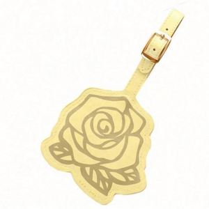 ป้ายติดกระเป๋าหนัง PU รูปดอกกุหลาบแบบกำหนดเอง ขายดี เป็นของขวัญ - Product Image 2