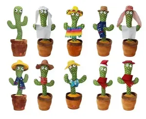 Hot Sale electronic shake rechargeable Dancing Cactus Toys Plush Toys Christmas gifts for children