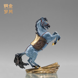 Adorno de cobre de caballo de guerra, artesanía de metal y bronce del zodíaco, decoración para el hogar, regalo para la entrada - Product Image 2