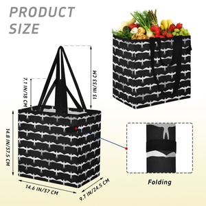 Hawaiian Iwa Birds Print Custom Design <b>Canvas</b> <b>Large</b> Shopper <b>Bag</b> Reusable Grocery <b>Bags</b> with Long Shoulder Strap and Short Handle - Product Image 3