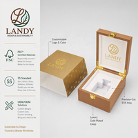 Boîte cadeau en bois MDF de luxe avec logo personnalisé, finition brillante, doublure en cuir noir, pour emballage de parfum, étui pour bougie Attar arabe
