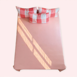 Nouvel ensemble de draps 3 pièces en fibre lavée à carreaux respirant 100 % polyester, housse de couette 4 pièces, ensemble de literie pour chambre à coucher, utilisation toutes saisons - Product Image 4