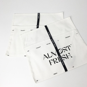 Reusable Custom Logo <b>White</b> Luxury Cotton <b>Envelope</b> Bag Pouch Organic Cotton Dust Bag for Jewelry Gift Packaging - Product Image 3