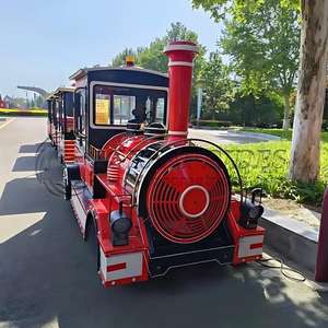 Equipo <span class=keywords><strong>de</strong></span> parque al aire libre 29 asientos 1 <span class=keywords><strong>locomotora</strong></span> 3 vagones Tren sin rieles <span class=keywords><strong>de</strong></span> lujo con aire acondicionado - Product Image 4