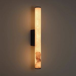Applique murale LED moderne <span class=keywords><strong>de</strong></span> luxe en marbre naturel espagnol <span class=keywords><strong>pour</strong></span> salon, villa, salles <span class=keywords><strong>de</strong></span> bain, avec tête en cuivre, encastrée, vente en gros d'usine - Product Image 2