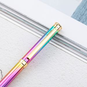 Custom Retractable Ballpoint <b>Pens</b>, Metal for Business, Office & Gift, 1.0mm Medium Black Ink, Rainbow Colors - Product Image 2