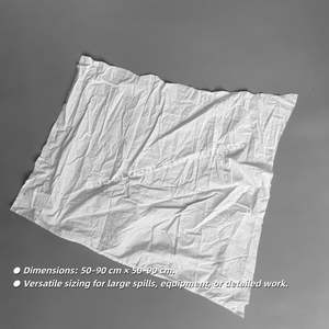 Chiffons industriels en coton recyclé blanc pour atelier et usage maritime, 50 lb, 100 % coton blanc pour peintres - Product Image 3