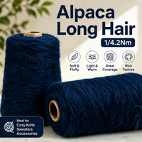 Fil à tricoter extensible en velours duveteux et moelleux, couleur personnalisée, support OEM, style alpaga à poils longs 1/4.2 Nm