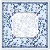 Tapis de Mahjong et de Poker à Motifs Floraux Européens et Américains, Nappes Antidérapantes avec Dos en Caoutchouc, Bords Épaissis, Tapis de Jeu Amélioré