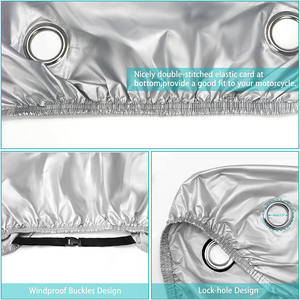 Housse de moto universelle résistante aux intempéries, anti-UV, 210D, pour usage extérieur - Product Image 3