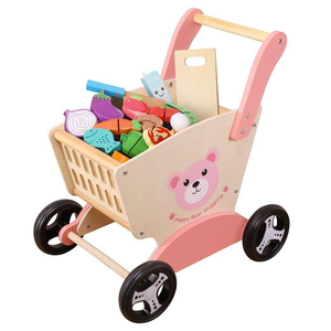 Chariot de transport multifonctionnel Ours, jouet éducatif pour couper les fruits et légumes, jeux d'apprentissage pour enfants, tout-petits garçons et filles - Product Image 5