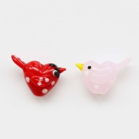 Perles de verre de murano coeur oiseau au chalumeau pour la fabrication de bijoux mariage saint valentin