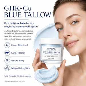 Crème hydratante <span class=keywords><strong>anti</strong></span>-âge bio à marque privée, barrière protectrice, GHK-Cu, peptide de cuivre, suif de bœuf, raffermissante pour le <span class=keywords><strong>cou</strong></span> <span class=keywords><strong>et</strong></span> le visage - Product Image 2