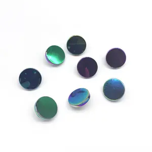 High Quality Plating Rainbow color Zinc Alloy Metal Durable Using Common Flat Round 15mm Snap Buttons