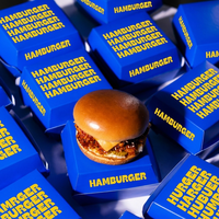 Boîte à hamburger jetable en carton QSR, nouveau matériau, bon prix, pour emporter