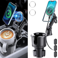 Nouveau design 15W Chargeur de voiture sans fil à induction automatique avec porte-gobelet