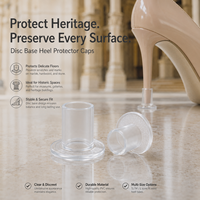 1 Paire de Couvre-Talons Hauts Antidérapants pour Chaussures de Danse Latine Stiletto, Kit d'Entretien, Protections en PVC, Bouchons Antidérapants, Légers et Amortis