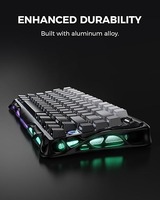 Vente Flash en Gros Clavier Mécanique Sans Fil GravaStar Mercury K1 75% en Alliage d'Aluminium Exosquelette Gasket Tri-Mode RGB 8000mAh