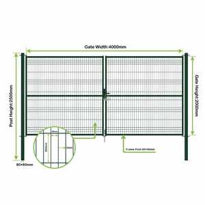 <span class=keywords><strong>Portail</strong></span> de jardin à double porte en treillis soudé pour allée <span class=keywords><strong>d</strong></span>'<span class=keywords><strong>entrée</strong></span>, fourni directement par l'usine - Product Image 6