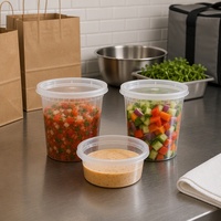 Contenants de préparation de repas en PP adaptés au micro-ondes avec couvercles pour soupes, riz, légumes, pâtes et commandes à emporter des restaurants