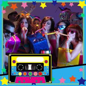 กล่องใส่ของชำร่วยสำหรับปาร์ตี้80S 90s กล่องเก็บของขนาดใหญ่สำหรับปาร์ตี้ย้อนยุค1980S 1990S อุปกรณ์ปาร์ตี้วันเกิดนีออน<span class=keywords><strong>เพลง</strong></span> - Product Image 5