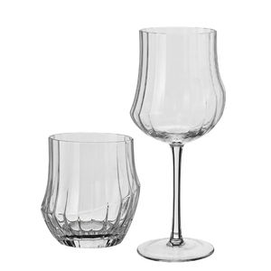 แก้วไวน์<span class=keywords><strong>ท</strong></span>รงสูงแบบมีก้าน ผลิตด้วยมือจากคริสตัลใสลายริบบิ้น ดีไซน์หรูหราเฉพาะตัวจาก Samyo สำหรับโรงแรมและบาร์ - Product Image 2