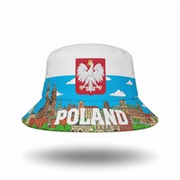 Chapeau de seau pour bébé et enfant, souvenirs touristiques de Pologne, logo personnalisé imprimé en gros