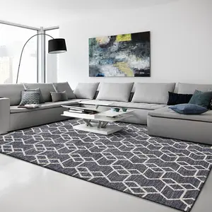 Modern Decoration Custom Rugs Microfiber Polyester Rug Cotton Backing Carpets and Rugs For Living Room