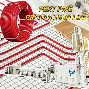 Ligne d'extrusion de tuyaux de chauffage au sol PERT, équipement de fabrication de tuyaux en plastique, haute productivité, garantie 1 an - Product Image 1