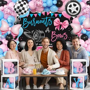 Décorations de révélation de sexe Burnouts or Bows, guirlande de ballons rose et bleu, <span class=keywords><strong>kit</strong></span> de décoration pour la fête de révélation de sexe, quel sera le sexe du bébé, toile de fond pour la fête de révélation de sexe - Product Image 6