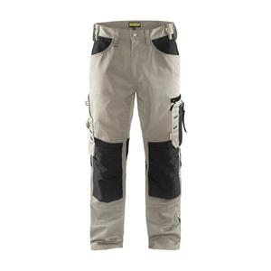 BLAKLADER - 155618602799C62 Pantalones sin bolsillos para uñas Stone/Black - EAN 7330509594193 PANTALONES DE TRABAJO DE CARGA - Product Image 1