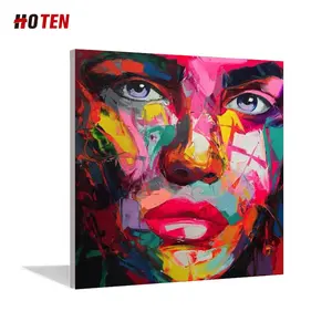 Poster photo oil painting art reproduction abstract canvas portrait figure palette knife custom painting