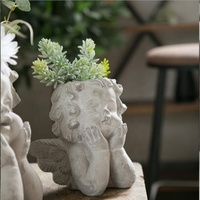 Plantes en pot Vase Fleur Résine Créativité Décoration de La Maison Angle Ciment Fleur Plante Ornement Pour Pot De Fleur