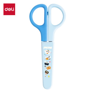 Tijeras de acero inoxidable Deli 6021A, tamaño pequeño, protección de seguridad para estudiantes y niños, suministros para manualidades - Product Image 3