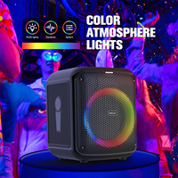 Altavoz Karaoke Inalámbrico Portátil Potente de Fábrica Original BKK, Caja de Sonido TWS Recargable, Radio FM, LED RGB, para Computadora