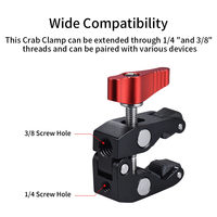 Einstellbare Action-Kamera halterung mit 1/4 "Schrauben lenker klemme für GoPro Action-Kameras Smartphones Fahrräder Motorräder