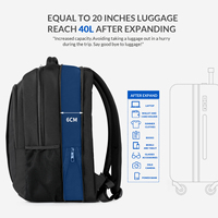 Sac à dos imperméable Tigernu T-B3143XL, vente directe d'usine, sac à dos pour ordinateur portable, sac à dos pour homme, noir, imperméable, sac à dos intelligent