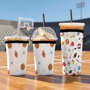 Funda Aislante Reutilizable de Neopreno con Estampado de Leopardo, Diseño Impermeable con Cierre de Cremallera para Latas de Café Helado/Batidos/Smoothies - Product Image 1