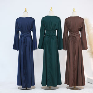 2025 Ramadan Eid Fashion Abaya Thobe Dubai <span class=keywords><strong>turchia</strong></span> abiti musulmani modesti mantello Abaya Set nuovo <span class=keywords><strong>abbigliamento</strong></span> islamico donna - Product Image 4