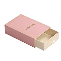 Boîte cadeau personnalisée estampée à chaud, emballage en papier de luxe haut de gamme, style tiroir, boîte à bijoux pour bracelets