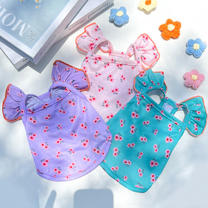 Weiwang Pet <b>Dog</b> <b>Clothes</b> Summer Floral Print Washable Two Legged Garment For Medium Large Breeds - Product Image 1
