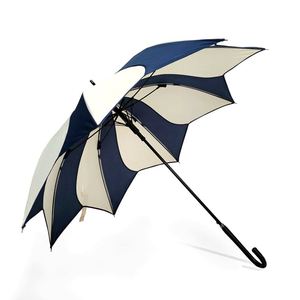 Nuevo Paraguas Clásico Automático de Doble Uso para Publicidad y Regalo, Mango Largo, Pétalos de Magnolia Azul y Blanco, Venta al por Mayor, para Días Lluviosos y Soleados - Product Image 1