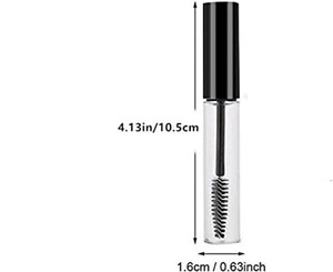 Thick Bottom Amber Slim Round Perfume 10ml Empty Glass Mascara Tube Packing Bottle with Brush - Product Image 3