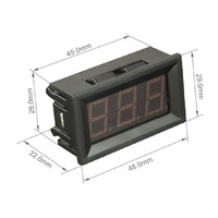 Voltmètre numérique LED de 0,56 pouce, DC 5-120V, voltmètre automobile avec lumières LED rouge, bleue et verte, deux fils, voltmètre