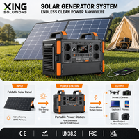 Station d'alimentation portable, générateur solaire 1500 watts, station d'alimentation 1000w, batterie au lithium, générateur d'énergie solaire