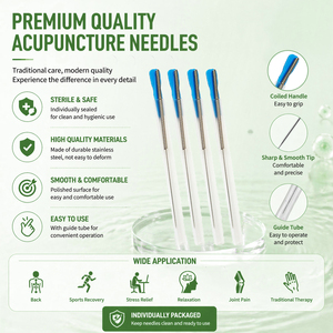 Aiguilles d'<span class=keywords><strong>acupuncture</strong></span> à usage unique, aiguilles à sec, une <span class=keywords><strong>aiguille</strong></span> avec un tube pour la thérapie d'<span class=keywords><strong>acupuncture</strong></span>, 100 pièces/boîte - Product Image 4