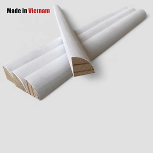 Plinthes en bois de pin, moulures décoratives, revêtement blanc, écologiques, longueur personnalisable, usage hospitalier, résistantes à la pourriture, durables, DIY - Product Image 1