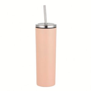 Gobelet isotherme portable personnel de 20 oz à double paroi avec paille droite - Product Image 1