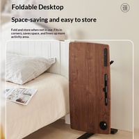 Bureau moderne et tendance en bois, réglable en hauteur pneumatiquement, avec interface USB, design carré pliable et mobile pour chambre et bureau