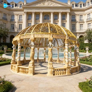 Escultura de Arte Paisagística para Jardim Externo, Design de Gazebo com Coluna Quadrada de Mármore Sólido Europeu Premium - Product Image 4